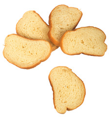 Sliced bread as clover. Isolated on white background.