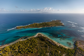 Guadeloupe, îles de la Petite Terre, vue aérienne  - 105085964