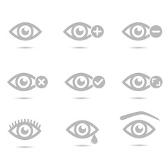 Eye icon isolated on white background. Vector art.