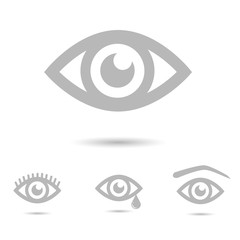 Eye icon isolated on white background. Vector art.