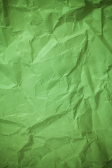 Fototapeta premium Paper background, Crumpled green paper texture.