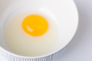 Chicken egg in cup