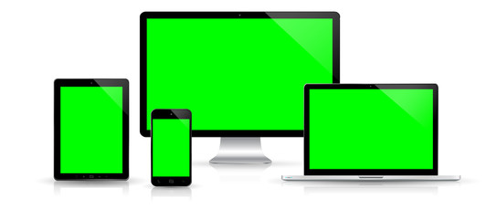 Fototapeta premium Modern digital tech device collection
