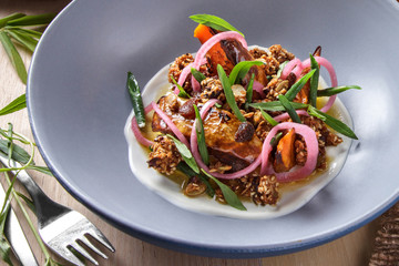delicious dessert honey baked pumpkin salad