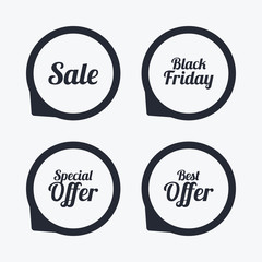 Sale icons. Best special offer symbols
