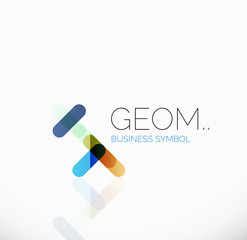 Logo, linear abstract geometric icon