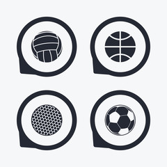 Sport balls. Volleyball, Basketball, Soccer.