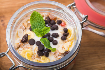 tasdy dessert yogurt with granola