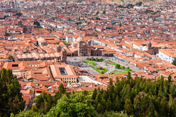 Fototapeta na wymiar Cusco aerial view