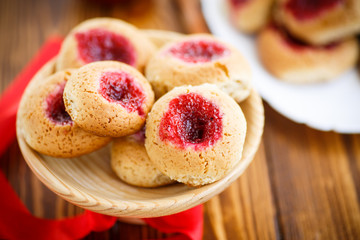 sweet cookies with jam