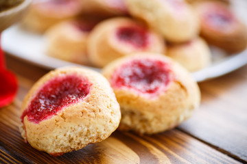 sweet cookies with jam