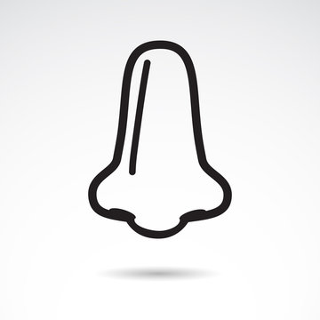Nose vector icon.