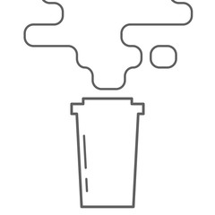 Coffee cup icon in line style