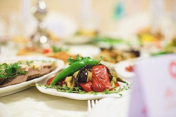 Grilled Eggplant and Pepper