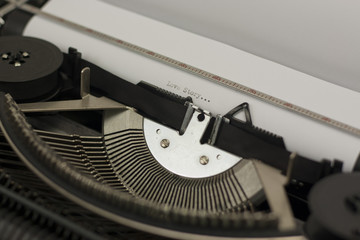 Fototapeta na wymiar Close up of an old typewriter