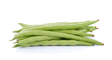 Green beans isolated on a white background.