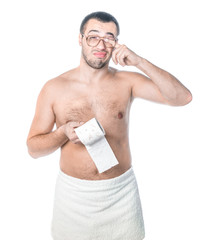 Fototapeta premium Man should be in the toilet