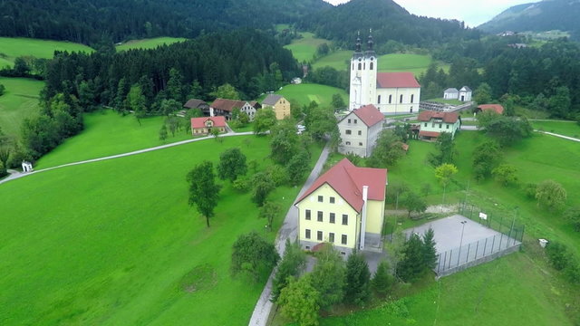 Small village on a hill