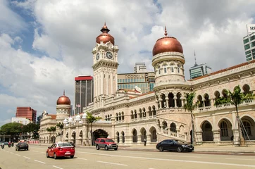 Fotobehang Sultan Abdul Samad-gebouw in Kuala Lumpur © dietwalther