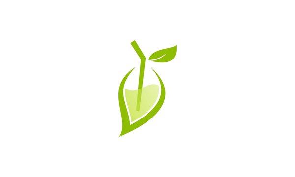  Fresh Organic Green Leaf Juice Logo