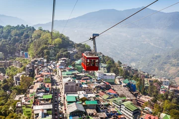 Fotobehang Gangtok Ropeway, India © saiko3p