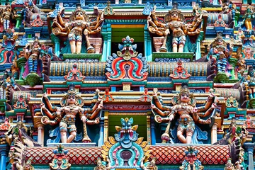 Foto op Plexiglas Reliëf van de Menakshi-tempel © saiko3p