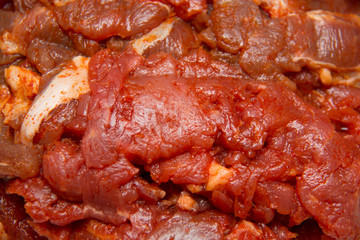 Marinated pork slide