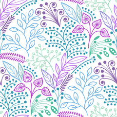 Bright floral seamless pattern