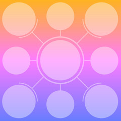 Light infographics template on gradient background. Eps 8. No tr