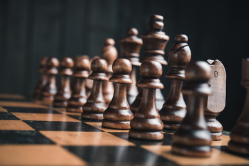 Chess pieces on the board