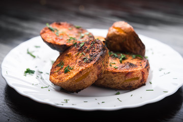 potatoes on the grill