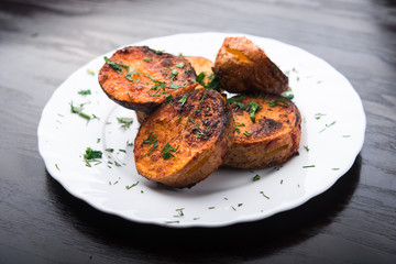 potatoes on the grill
