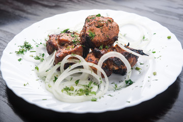 barbecue meat pieces