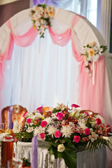 Serwed banquet table