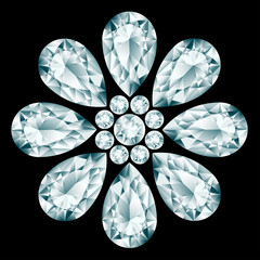 Flower gemstone composition