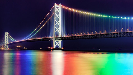 Fototapeta na wymiar 明石海峡大橋 Akashi Kaikyo Bridge