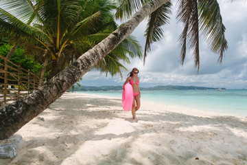 Beautiful woman the beach