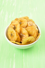 Banana Chips in Bowl