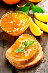 Naklejka na ściany i meble Orange jam on toast