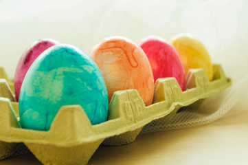 Easter colored eggs