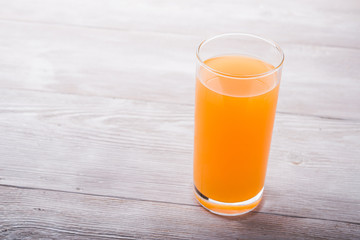 fresh orange juice in glass