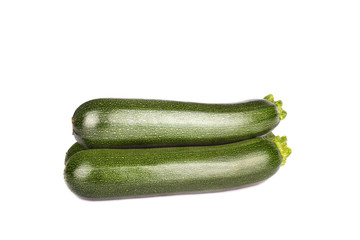 Fresh vegetable zucchini isolated on white background