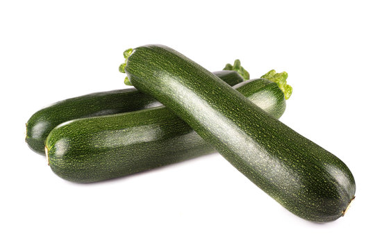 Fresh zucchini isolated on white background