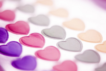 Love hearts romantic shapes