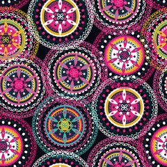 Boho tribal seamless pattern