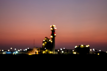 Electric  plant and sunset sky