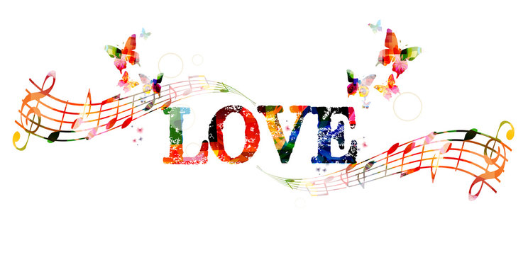 Colorful love background