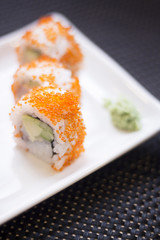 Japanese restaurant salmon sushi