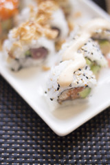 Japanese restaurant salmon sushi