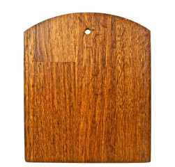 Wooden cutting board isolated on white background